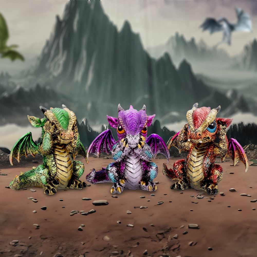 Nemesis Now Three Wiselings Dragon Figurines